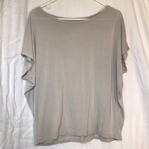 Short Sleeve Drape Crew Neck